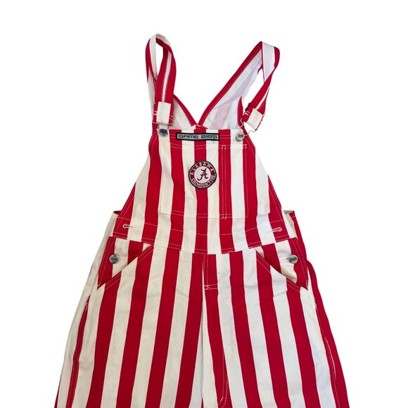 GAME BIBS Women's Alabama Crimson Tide Striped Roll Tide Overalls Size XS - Picture 10 of 13